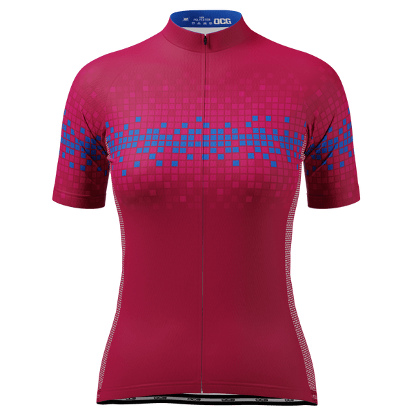 Women's Pixels Short Sleeve Cycling Jersey