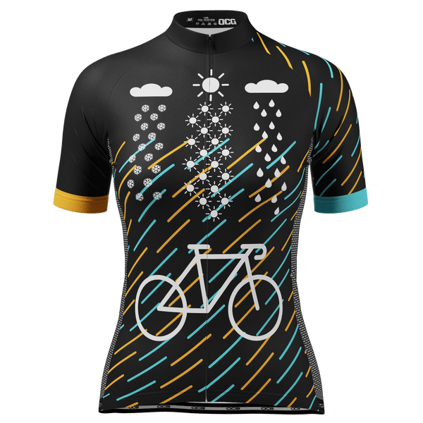 Women's Rain Hail or Shine Short Sleeve Cycling Jersey Only - M by OCG