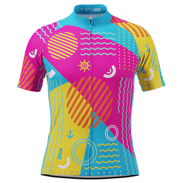 multi coloured cycling jersey