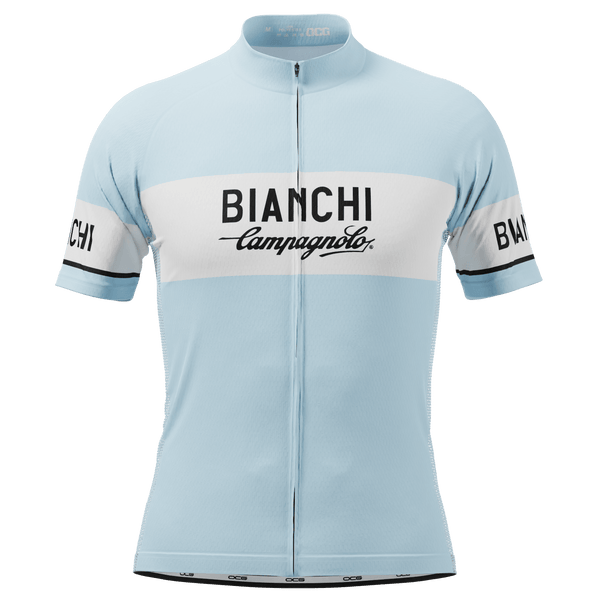 Men's Retro Bianchi Short Sleeve Cycling Jersey