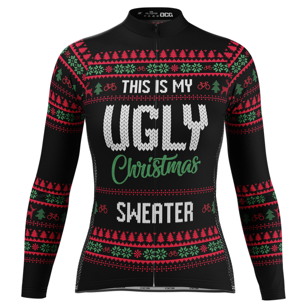 Women's This is my Ugly Christmas Sweater Long Sleeve Cycling Jersey