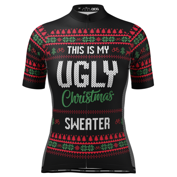 Women's This is my Ugly Christmas Sweater Short Sleeve Cycling Jersey