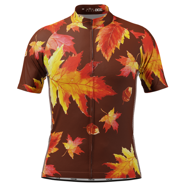 Men's Autumn Acorns Short Sleeve Cycling Jersey