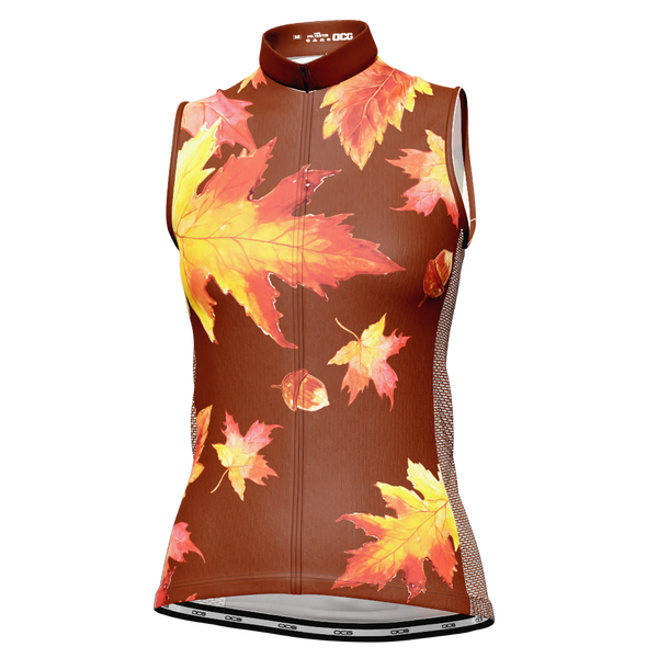 Women's Autumn Acorns Sleeveless Tech Cycling Jersey