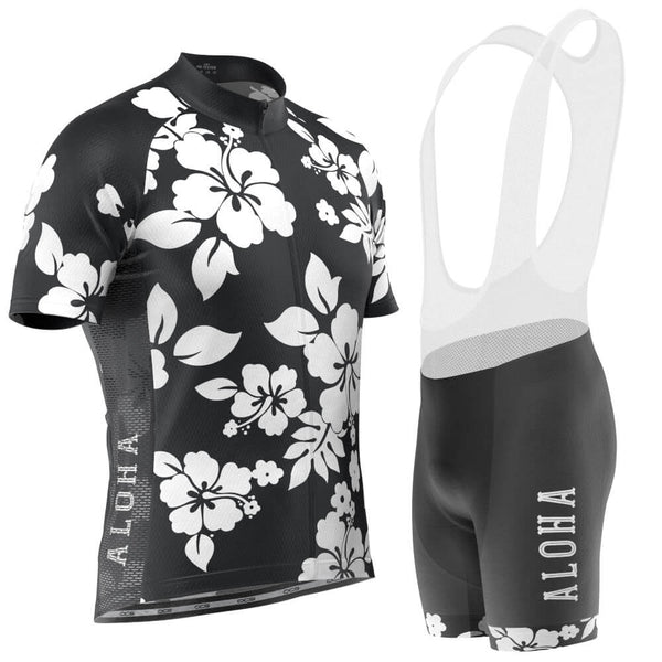 Men's Hawaiian Shirt Aloha Floral Pro-Band Cycling Kit