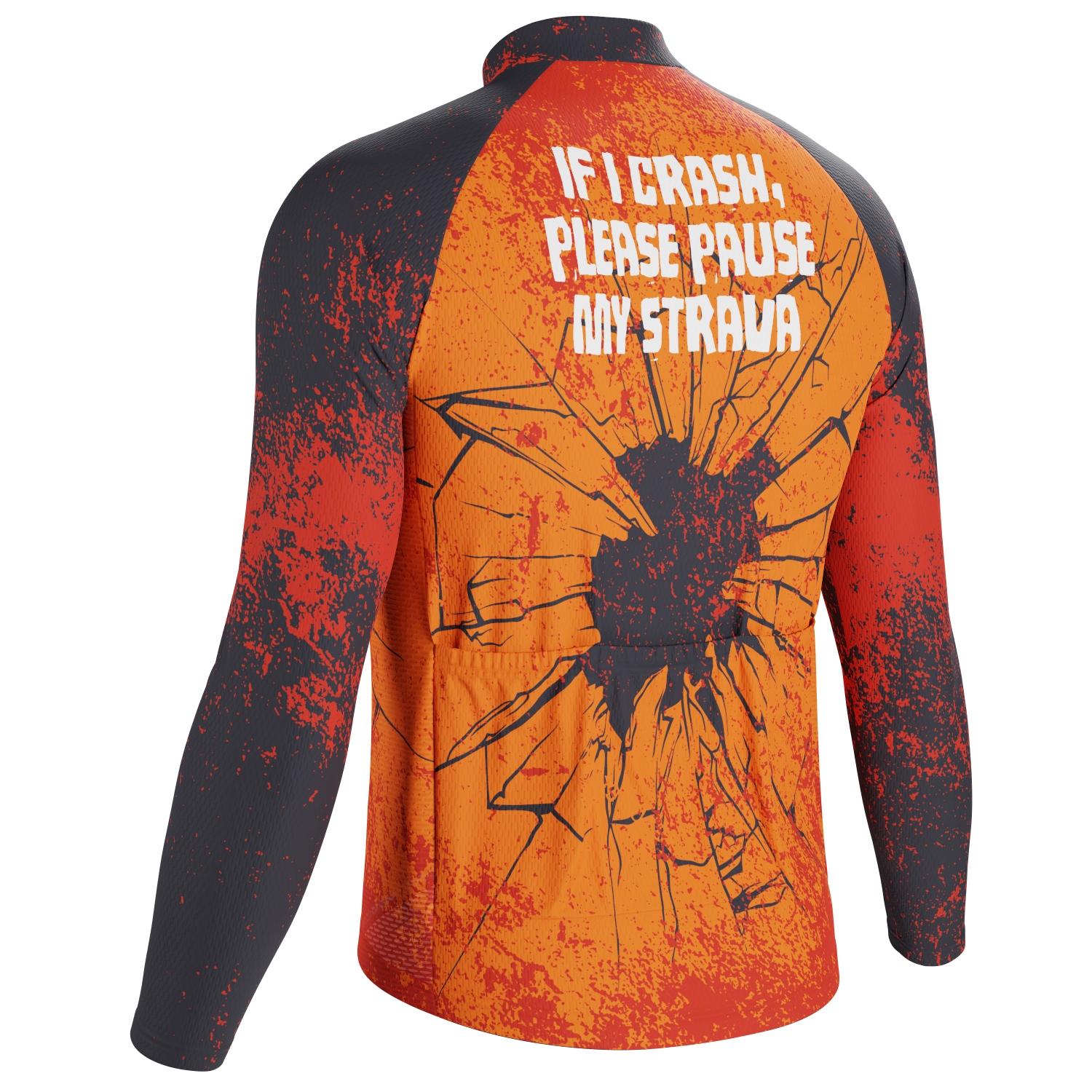 Men's Pause My Strava Short Sleeve Cycling Jersey Only - XS / Orange by OCG