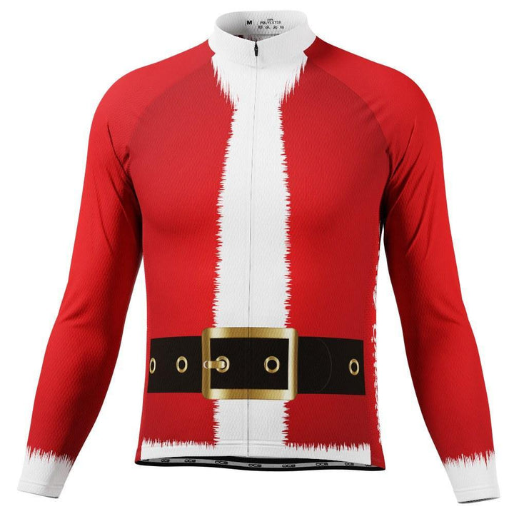 Men's Christmas Santa Fun To Ride Long Sleeve Cycling Jersey