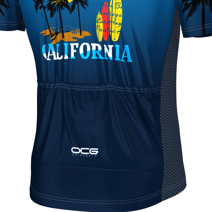 Men's San Francisco California Beach Short Sleeve Cycling Jersey