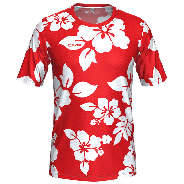 Buy Aloha running shirt colorful orange pink