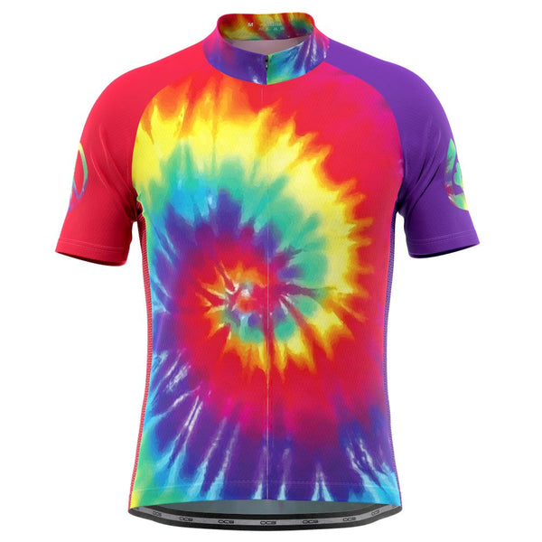 Men's Tie Dye Short Sleeve Cycling Jersey Only - Exclusive to XL by OCG