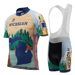 Men's Michigan US State Icon Series 1 2 Piece Cycling Kit