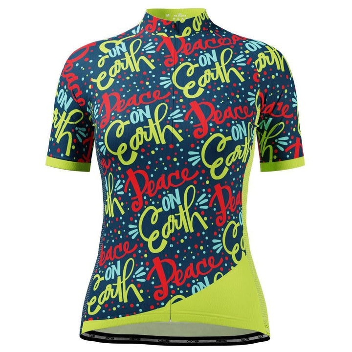 Women's Peace on Earth Short Sleeve Cycling Jersey