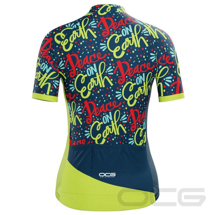 Women's Peace on Earth Short Sleeve Cycling Jersey