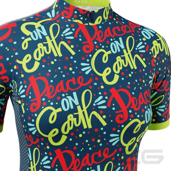 Women's Peace on Earth Short Sleeve Cycling Jersey