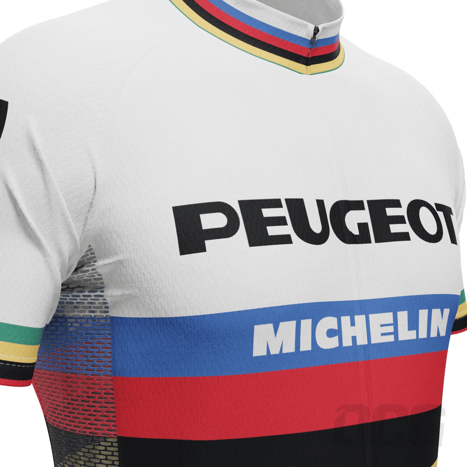 Peugeot BP Michelin White Vintage Cycling Jersey Set