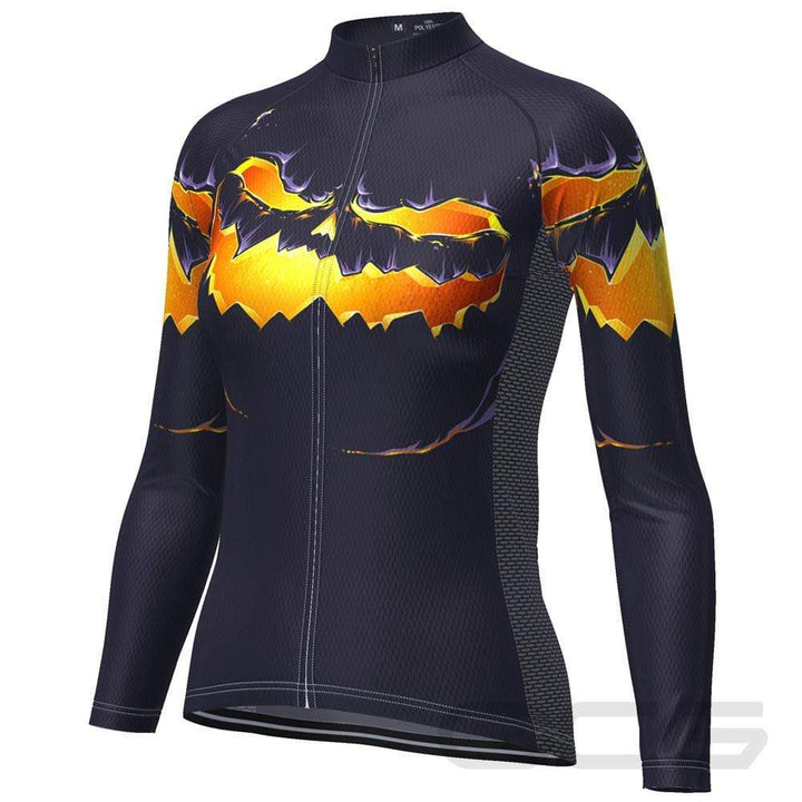 Women's Purple Pumpkin Eater Long Sleeve Cycling Jersey