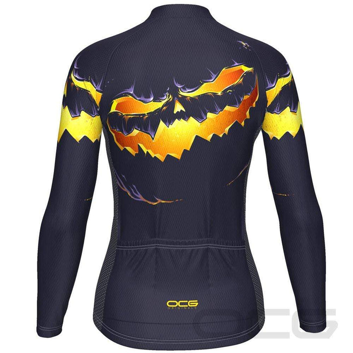 Women's Purple Pumpkin Eater Long Sleeve Cycling Jersey